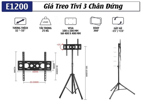 Giá treo tivi 3 chân đứng E1200