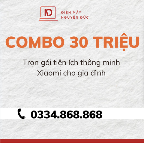 Combo 30 Triệu Trang Bị Trọn Bộ Thiết Bị Điện Tử Xiaomi Cho Căn Hộ 2 Phòng Ngủ 65m²