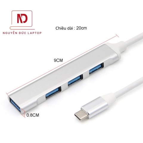 Hub Orico chính hãng/ Cổng chuyển đổi HUB USB Type C to USB ra 4 cổng USB cho Laptop, Macbook - HUB USB Type C 4 in 1