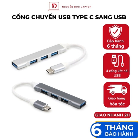 Hub Orico chính hãng/ Cổng chuyển đổi HUB USB Type C to USB ra 4 cổng USB cho Laptop, Macbook - HUB USB Type C 4 in 1