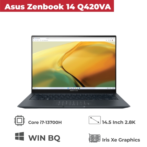 [Mới 100%] Asus Zenbook 14 Q420VA (i7-13700H, 16GB, SSD 512GB, Màn 14.5′ 2.8K, 120Hz OLED)
