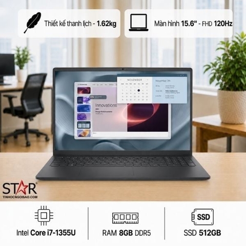 Laptop Dell 15 Pro Essential PV 15250 i7-1355U 15.6 inch FHD 120Hz màu Carbon Black