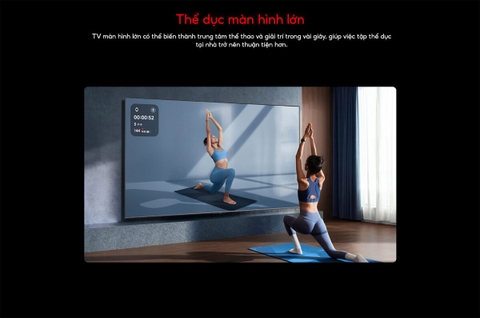 Tivi Xiaomi 100 inch Redmi Max 100 inch (model 2025) Tiết kiệm điện - Màn 4K, tần số 144Hz, Bộ nhớ 4+64GB - Bản nội địa