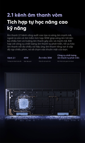 Tivi Xiaomi S Pro Mini LED 100 inch 2025 – Tần số 240Hz/4G+64G/ Chip XM9000/3000nits