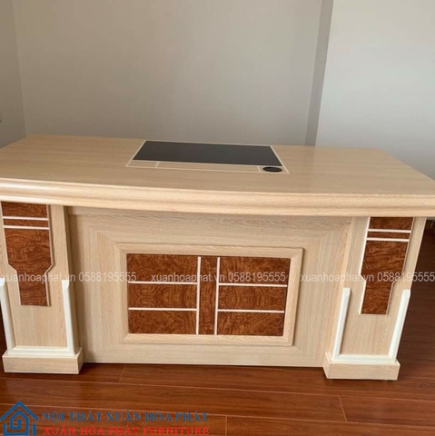 Bàn Giám Đốc 80x1m6 Không Hộc Màu Vân Sồi BVS_160