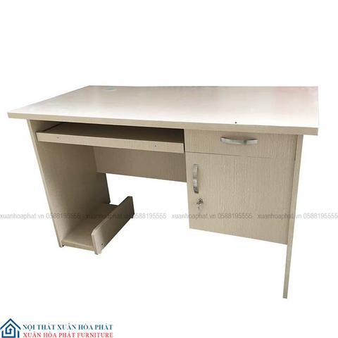 Bàn Nhân Viên 1m2 Có Bàn Phím Hộc Treo Gỗ Melamin BGH_02
