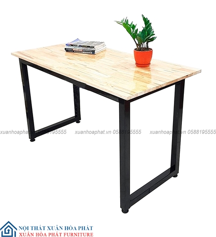 Bàn Làm Việc Chân U Mặt Gỗ Cao Su BCS_U03