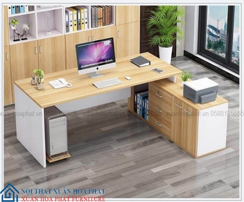 Bàn Giám Đốc Kèm Tủ Phụ 1M6 - BGĐ 02