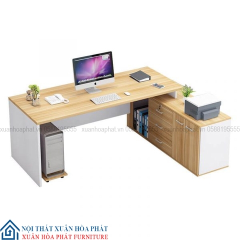 Bàn Giám Đốc Kèm Tủ Phụ 1M6 - BGĐ 02