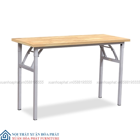 Bàn Chân Sắt Gấp 1m2 Mặt Gỗ Cao Su Giá Rẻ BCS_CG02