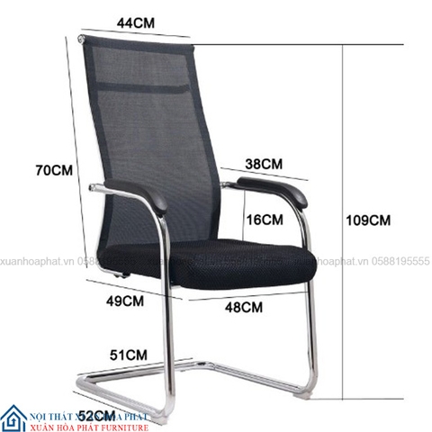 Ghế Chân Quỳ Đúc Lưng Lưới Cao CQ_4010