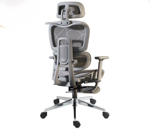 Ghế Xoay Văn Phòng, Ghế CTH, Ghế Làm Việc Có gác Chân LM186A Màu Ghi