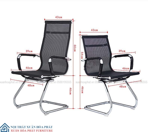 Ghế Chân Quỳ Lưng Lưới Cao Không Đệm CQ_206