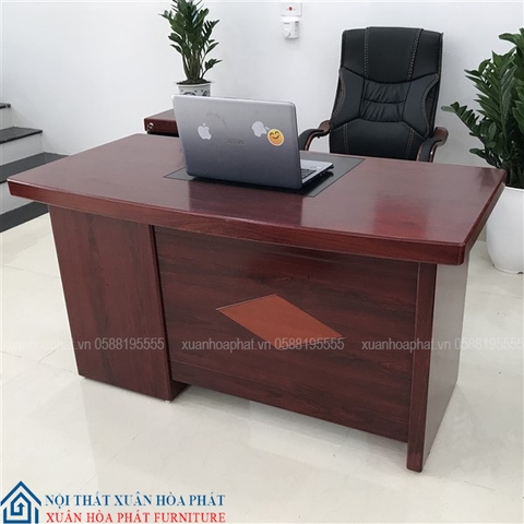 Bàn Giám Đốc 1m4 Gỗ Công Nghiệp Hộc Liền Sơn PU BGD_140