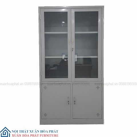 Tủ Tài Liệu, Tủ Sắt Văn Phòng 2 Cánh Kính Sơn Tĩnh Điện K3