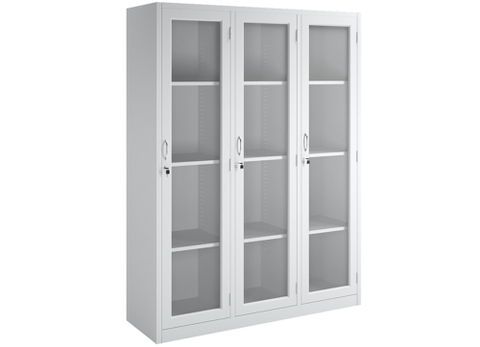 Tủ Hồ Sơ Sắt 3 Khoang Kính Trong Suốt K7(3BK)