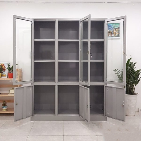 Tủ Sắt Đựng Hồ Sơ 3 Khoang Cánh Kính K07