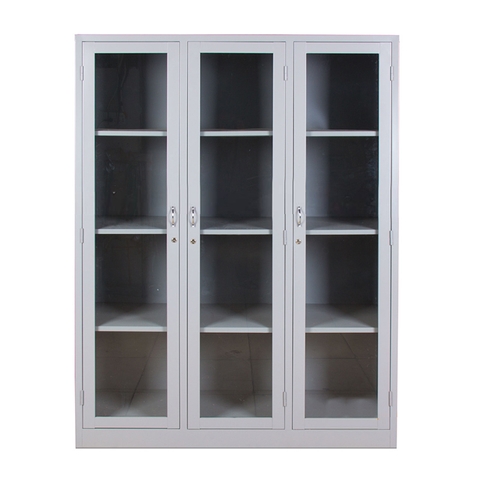 Tủ Hồ Sơ Sắt 3 Khoang Kính Trong Suốt K7(3BK)