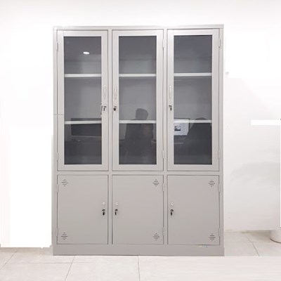 Tủ Sắt Đựng Hồ Sơ 3 Khoang Cánh Kính K07