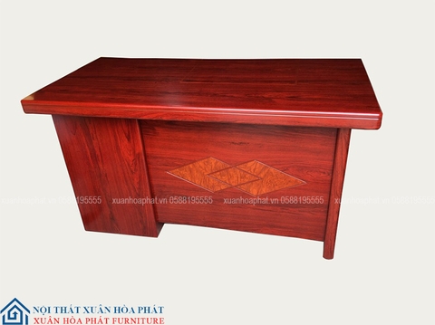 Bàn Giám Đốc 1m4 Gỗ Công Nghiệp Hộc Liền Sơn PU BGD_140