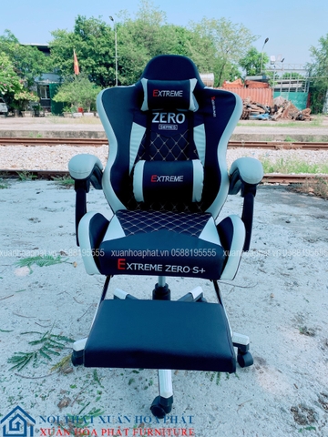 Ghế Gaming Zero S+ Gác Chân (WHITE - BLACK)