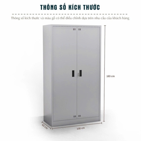 Tủ Sắt, Tủ Quần Áo, Tủ Văn Phòng 2 Cánh Sắt K2S-QA