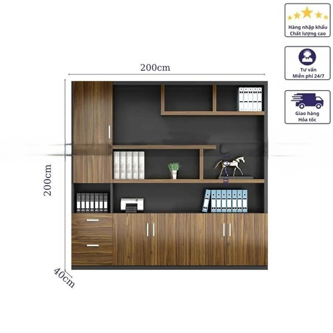 Tủ Tài Liệu Phòng Giám Đốc, Tủ Gỗ 2m _ TL200