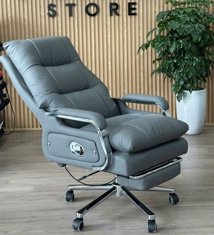 Ghế Giám Đốc Bọc Da Cao Cấp, Ghế Xoay Văn Phòng Có Gác Chân GĐ_9902