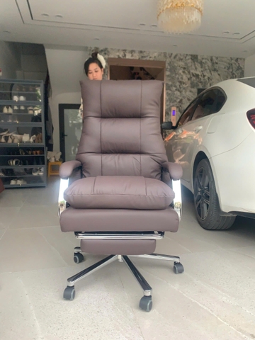 Ghế Giám Đốc Bọc Da Cao Cấp, Ghế Xoay Văn Phòng Có Gác Chân GĐ_9902