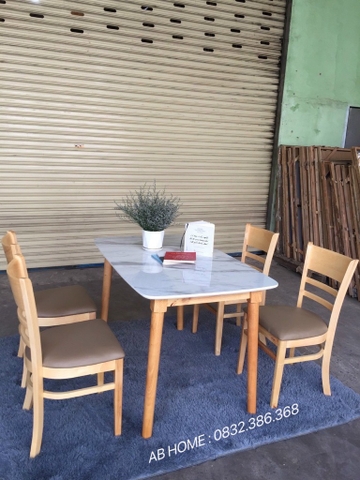 Bàn ăn mặt nhựa giả đá 60*1Met