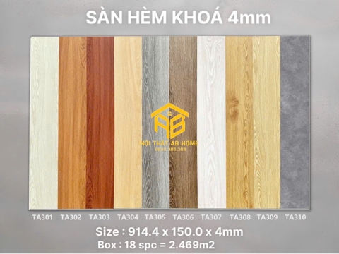 SÀN NHỰA HÈM KHOÁ 4MM