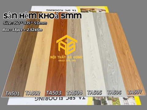 SÀN NHỰA HÈM KHOÁ 5MM