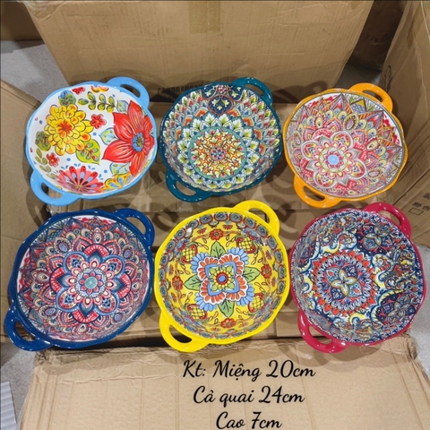 Tô 2 tai thổ cẩm