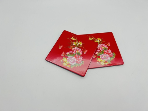 SƠN MÀI MỸ NGHỆ - LÓT LY SƠN MÀI - HOA
