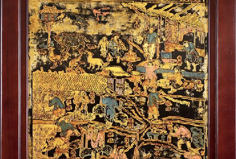 TRANH SƠN MÀI CANH NÔNG CHI ĐỒ