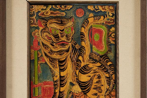 TRANH SƠN MÀI NGŨ HỔ - HOÀNG HỔ