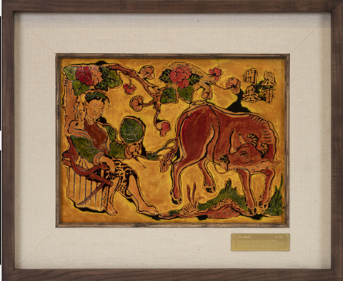 TRANH SƠN MÀI LÃO NÔNG