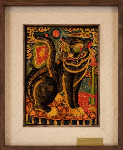 TRANH SƠN MÀI NGŨ HỔ - HẮC HỔ