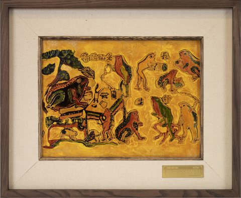 TRANH SƠN MÀI THẦY ĐỒ CÓC