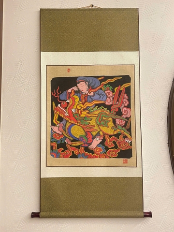 Bức tranh Kỳ Lân Hộ Đạo