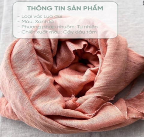 LỤA ĐŨI TƠ TẰM - KHĂN QUÀNG ĐŨI XỐP THỦ CÔNG