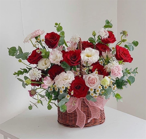 Giỏ hoa tặng