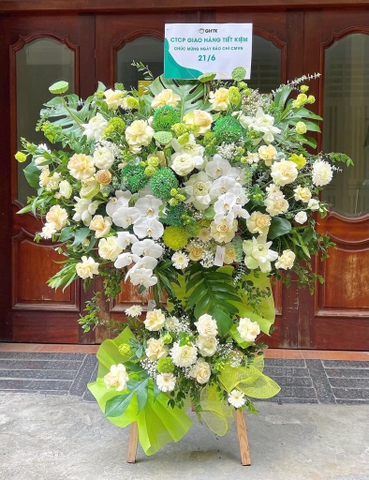 Kệ hoa khai trương,lẳng hoa chúc mừng