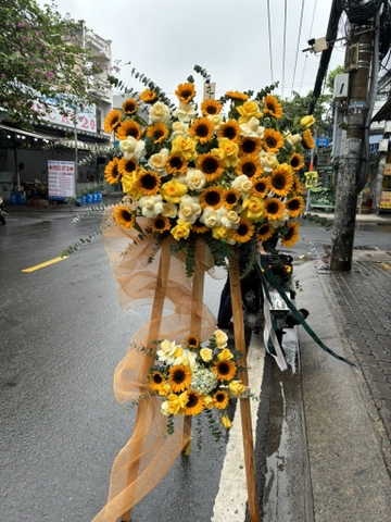 Kệ hoa chúc mừng,lẳng hoa khai tương