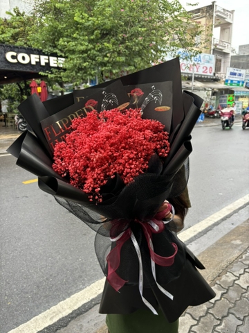 🔥 Bó Hoa Bi Khô Đỏ – Cá Tính & Ấn Tượng Khó Phai