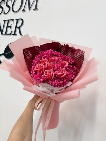 Bó hoa sáp mix baby