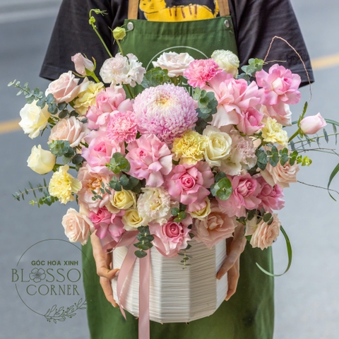 Giỏ hoa hồng mix