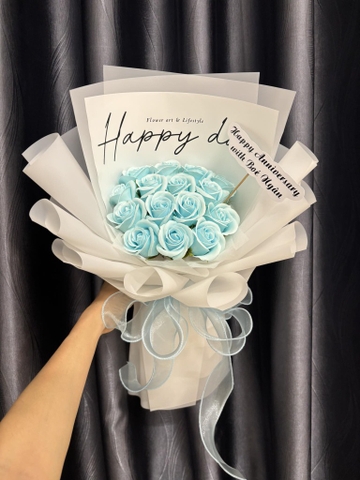 Bó hoa sáp xanh ngọc