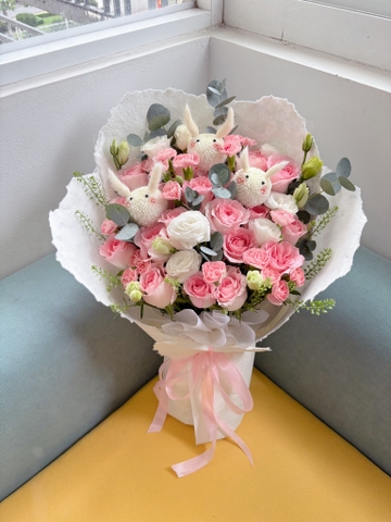 Lạc thần mix thỏ giấy xé dễ thương