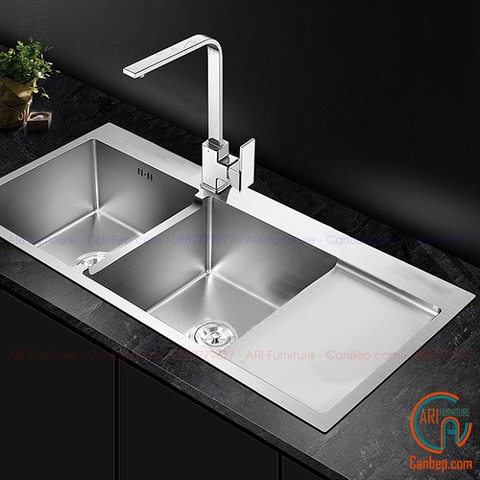 Chậu Rửa Chén 120x50cm Cánh Dày 2.2mm - inox 304